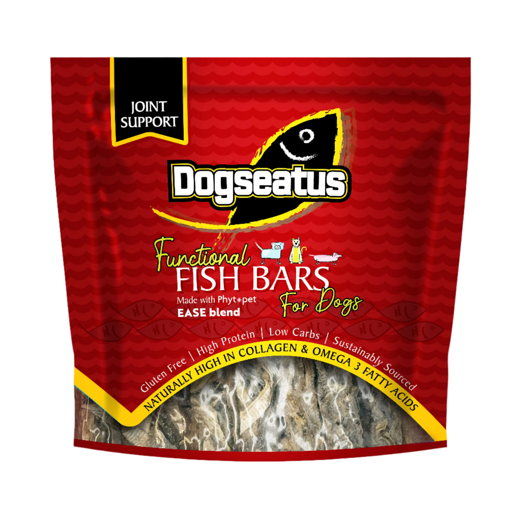Pet Natural Dogeatus Fish Skin Treats - Joint Support Herb Mix Bars - 500g